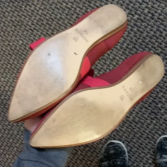 Rothy's Red Flats with Bow Detail - Picture 9 of 9